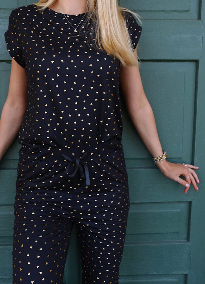 Liberte - Alma-Pants 9500 - Black Gold Heart Bukser 