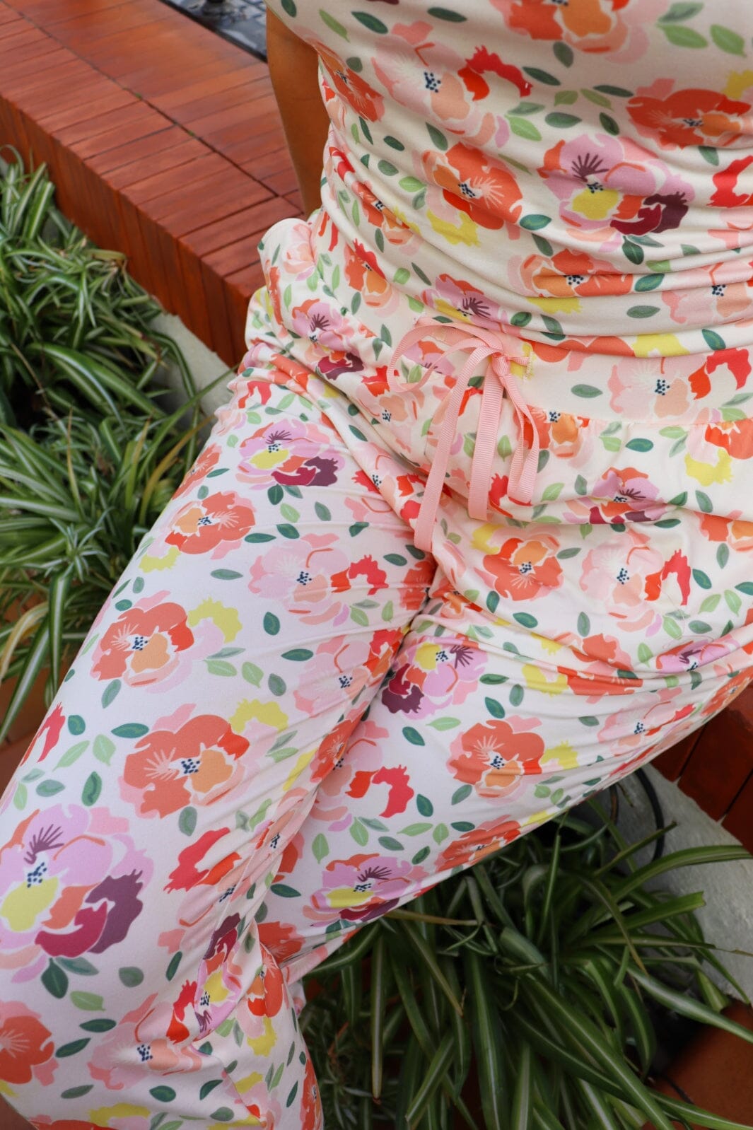Liberte - Alma-Pants - Creamy Peach Flower Bukser 