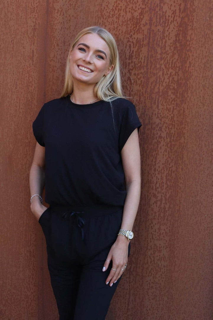 Liberte - Alma-U-Tshirt 9581 - Black Black Simili T-shirts 