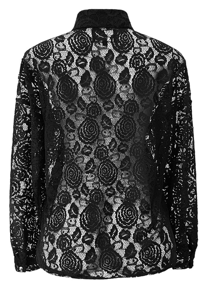 Liberte - Lacy Ls Shirt 22270 - Black Lace Skjorter 