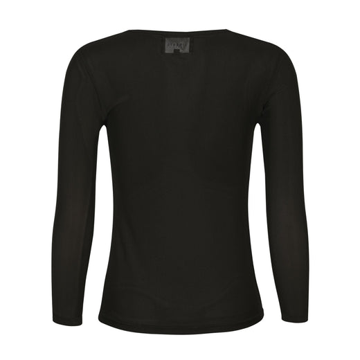 Liberte - Mesh Ls Tshirt 22065 - Black Bluser 
