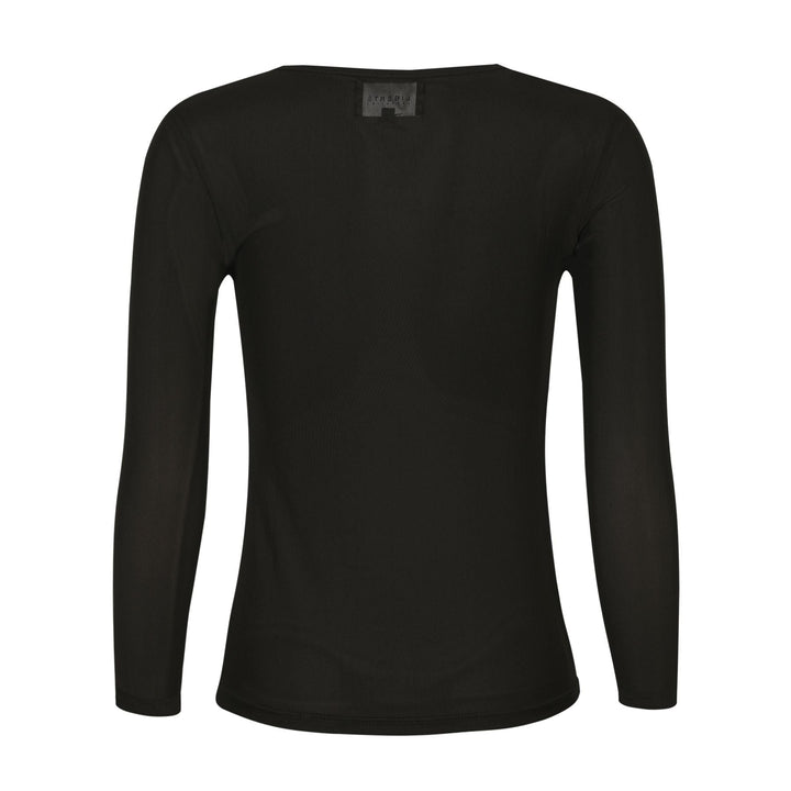 Liberte - Mesh Ls Tshirt 22065 - Black Bluser 