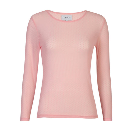 Liberte - Mesh Ls Tshirt, Dot 22069 - Rose Bluser 