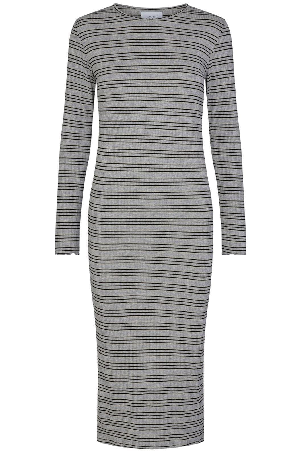 Forudbestilling - LIBERTÉ - Natalia LS Dress - Grey Gold Lurex (Start December) Kjoler 