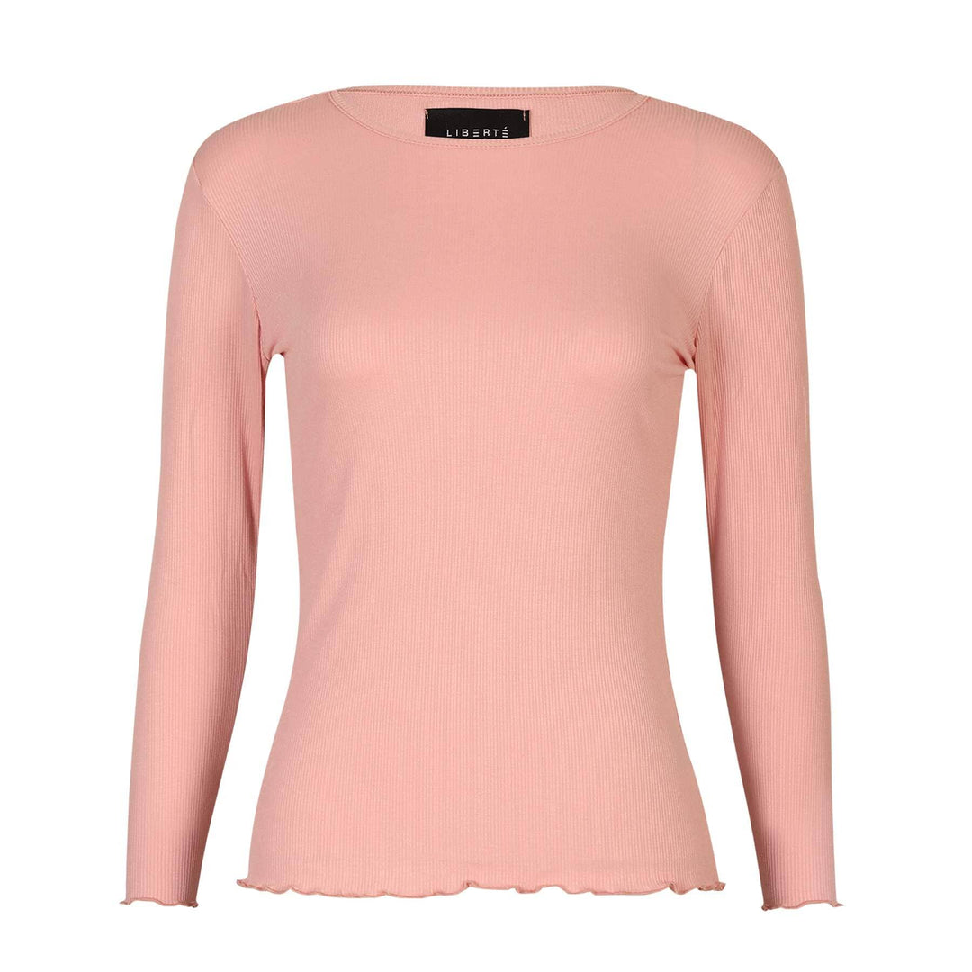 Liberte - Natalia Ls Round Neck Blouse 9914 - Dusty Rose Bluser 
