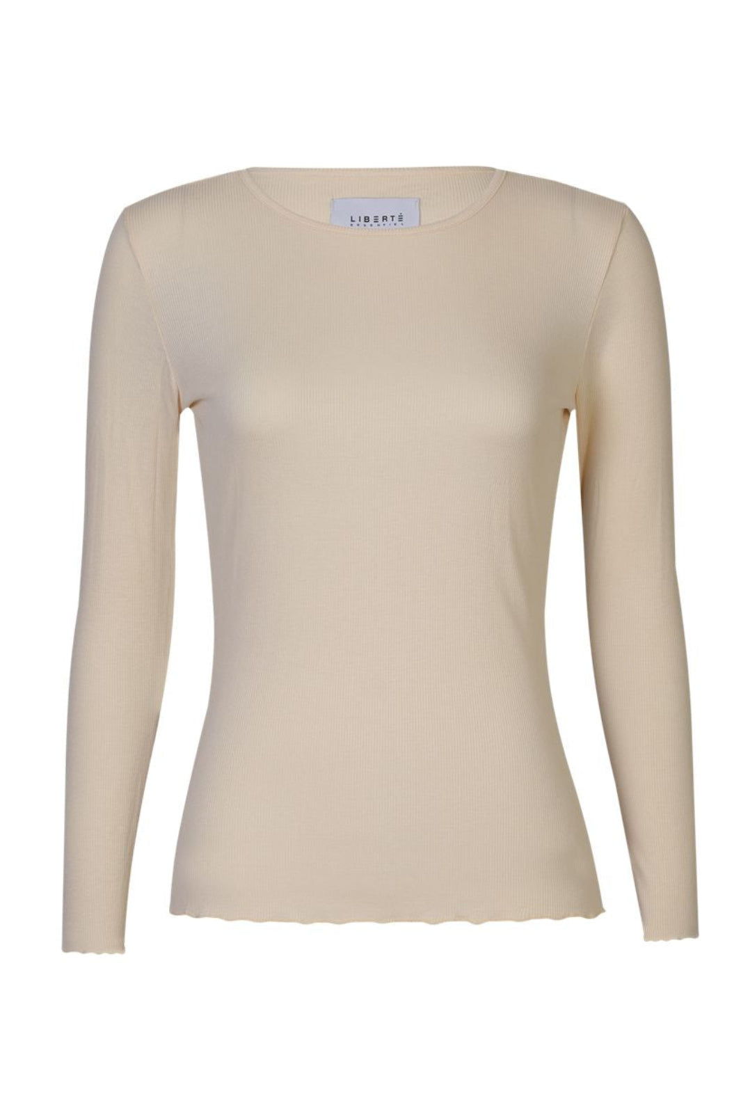 Liberte - Natalia Ls Round Neck Blouse 9914 - Ecru