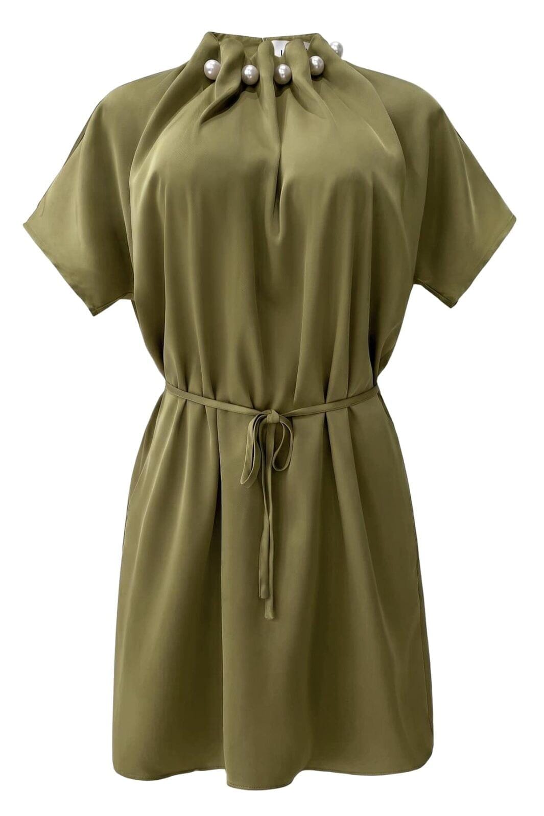 Liberte - Pip Ss Pearl Dress 22455 - Avocado Kjoler 