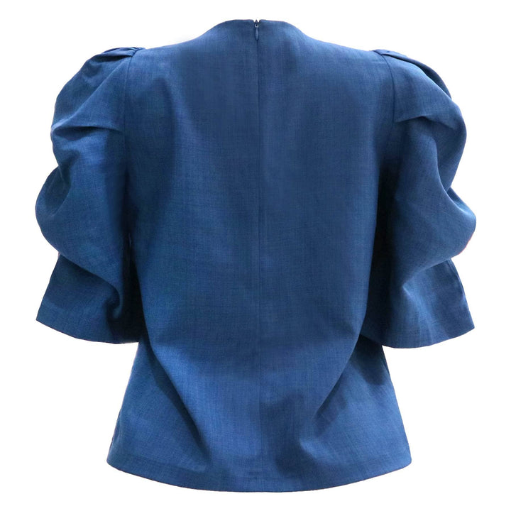 Liberte - Winnie Vneck Blouse 22358 - Dusty Blue Bluser 