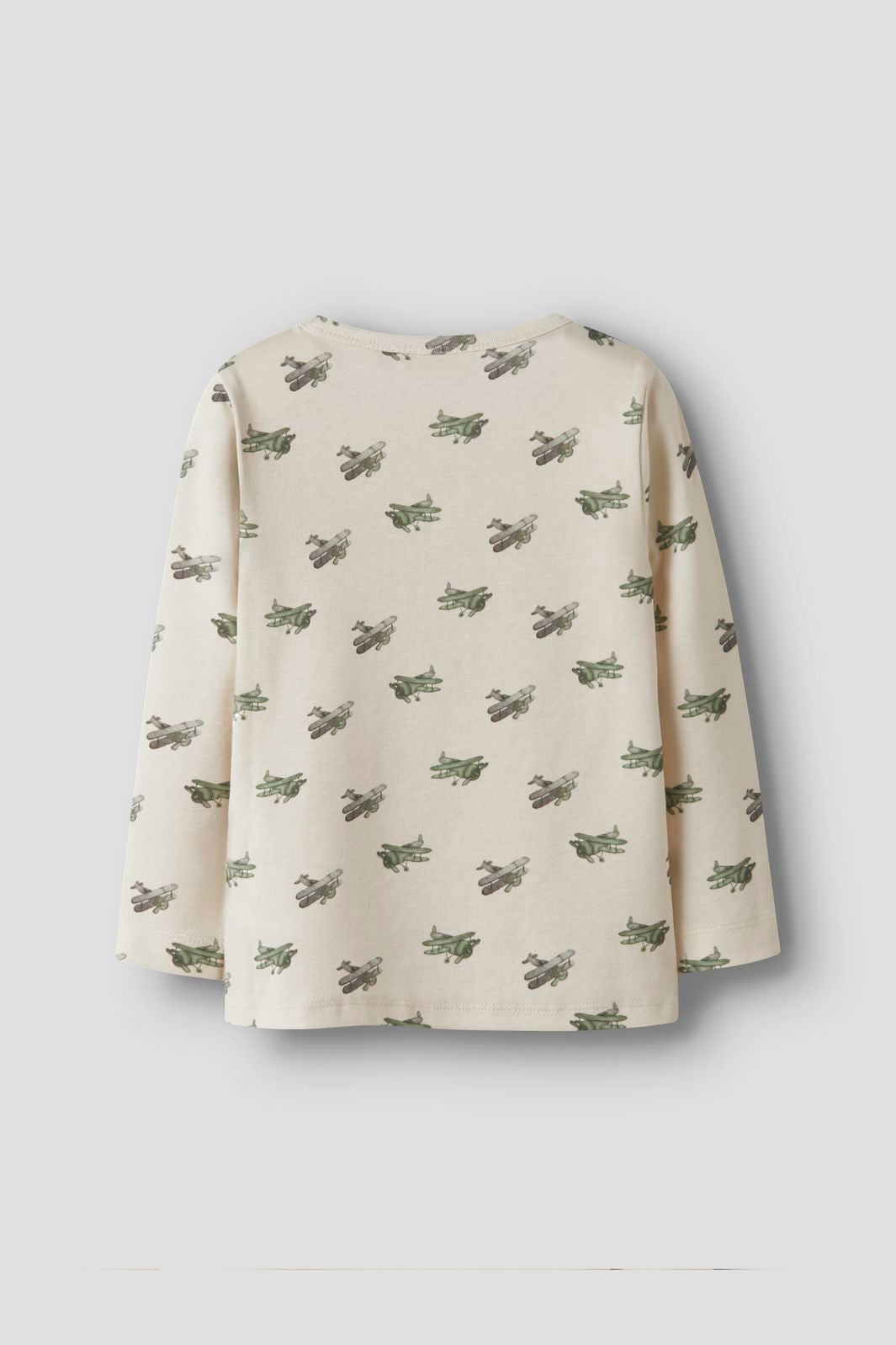 Lil' Atelier - Nmmlayo Geu Ls Slim Top Lil - 4967053 Coconut Milk Airplane