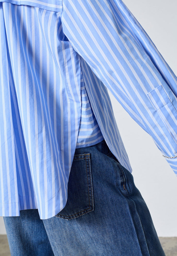 Love & Divine - Love1441 19325 - 831 - Blue Stripes Skjorter 