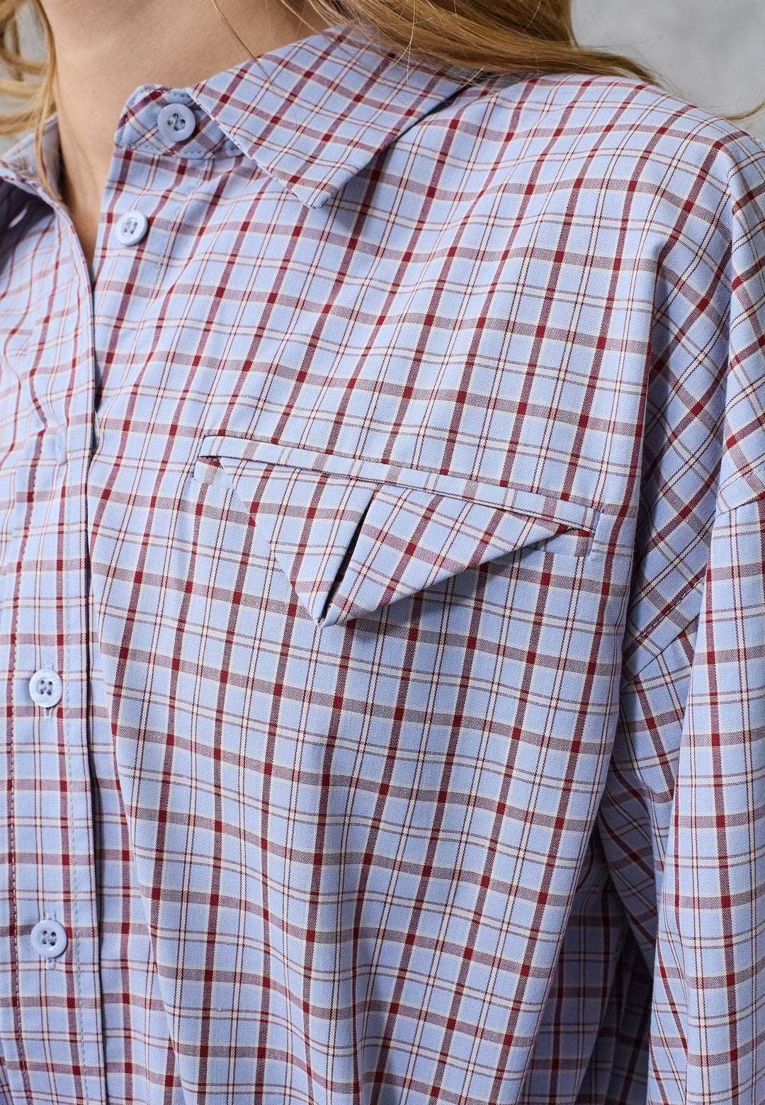 Love & Divine - Love1488 19558 - 840 - Blue Check Skjorter 