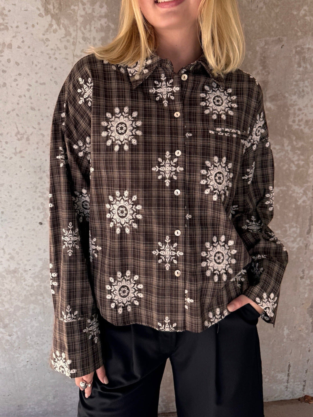 Love & Divine - Love1495-7 20284 - 842 - Brown Check Skjorter 