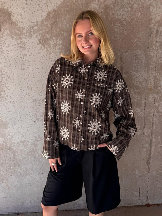 Love & Divine - Love1495-7 20284 - 842 - Brown Check Skjorter 