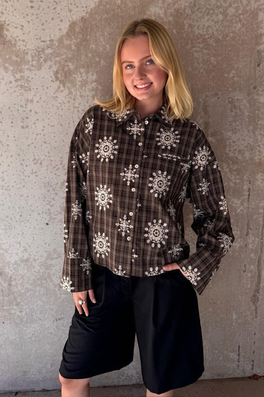 Love & Divine - Love1495-7 20284 - 842 - Brown Check Skjorter 