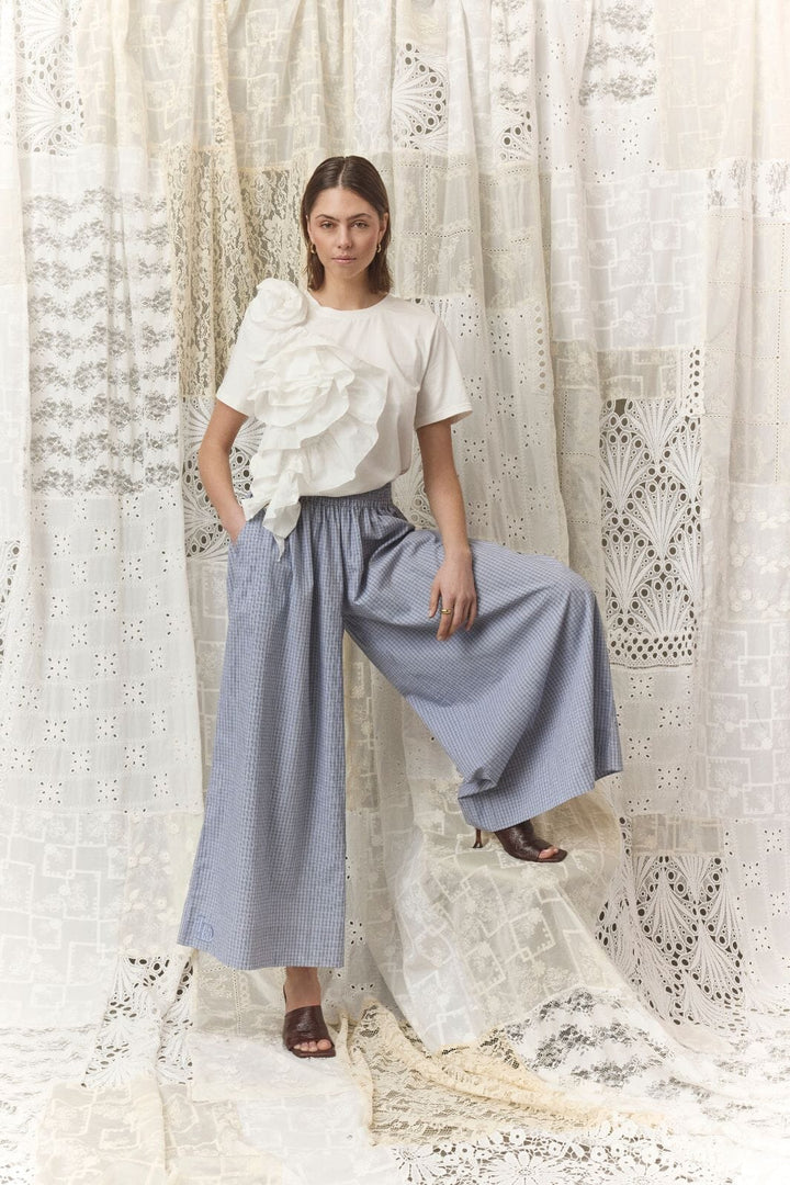 Love & Divine - Love1522 19770 - 402 - Blue Check Bukser 