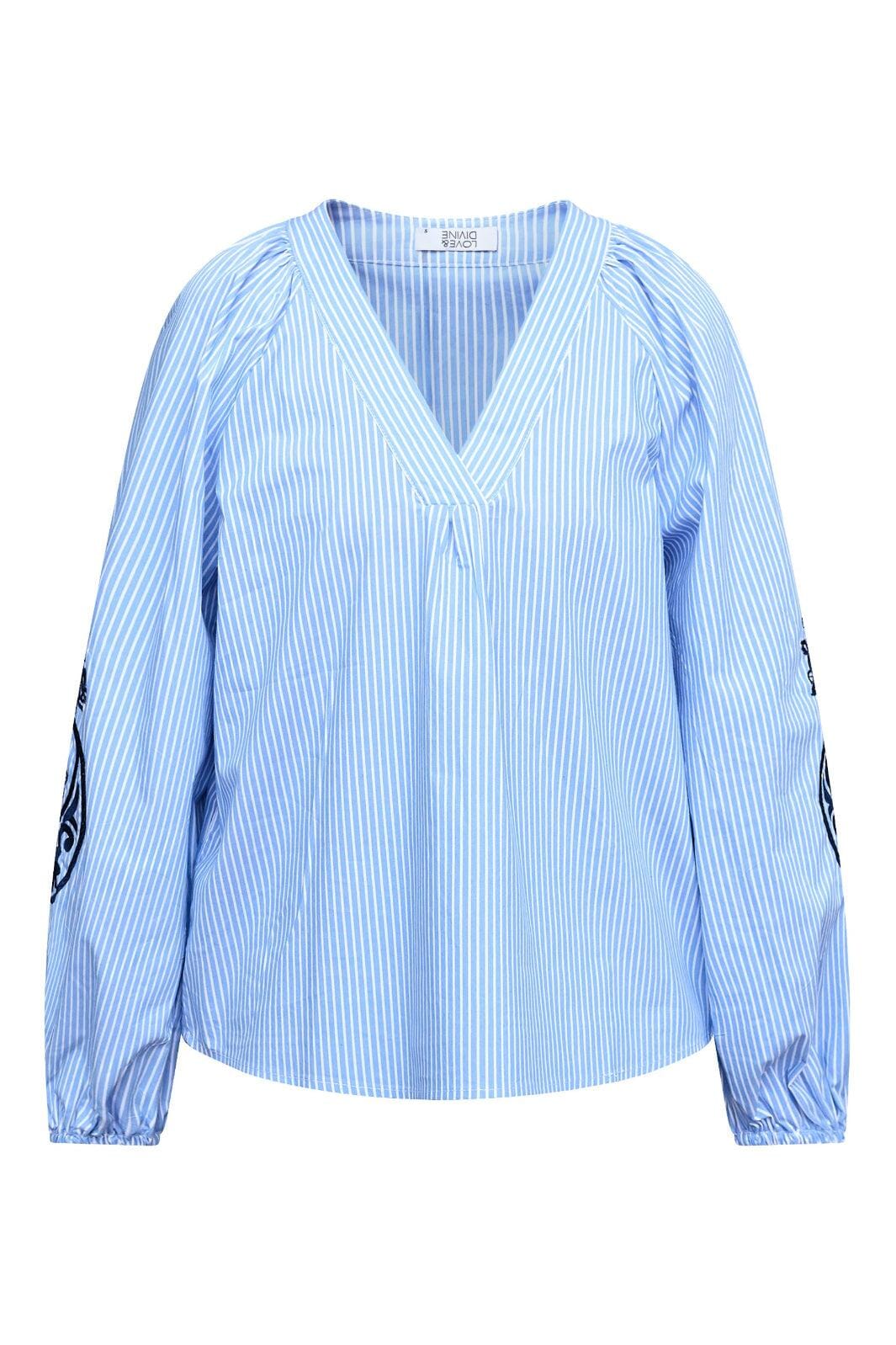 Love & Divine - Love1529 19804 - 832 - Blue Stripe Bluser 