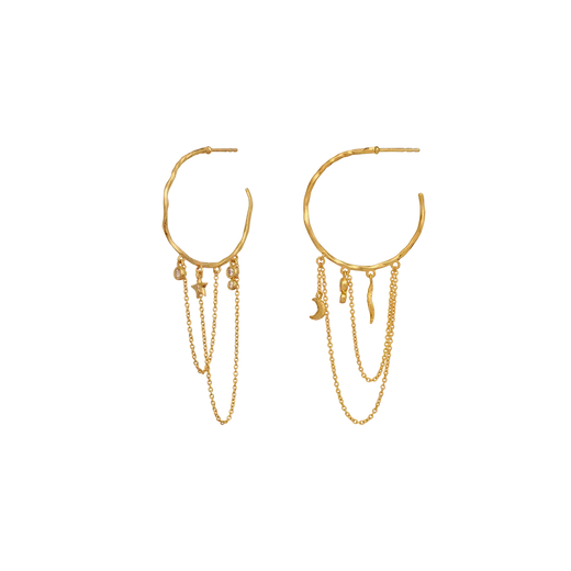 Maanesten - Wilma Ørering 10201a - Forgyldt Øreringe 