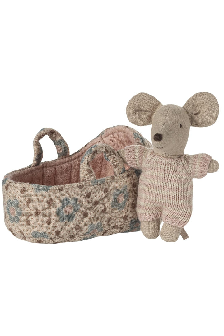 Maileg - Babymus I Babylift - Rosa - Baby Mouse Legetøj 