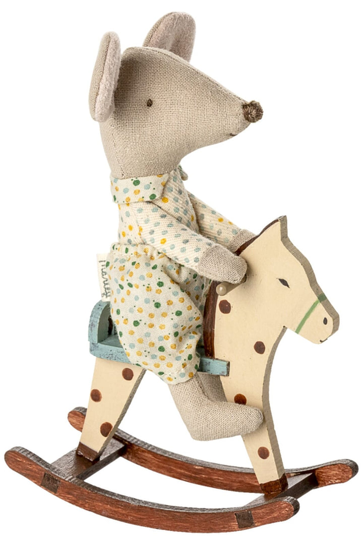 Maileg - Gyngehest, Mus - Plettet - Bigsister/Brother Legetøj 