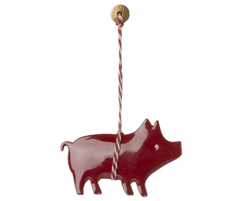 Maileg - Metal Ornament, Gris - Rød - 14-5506-00 