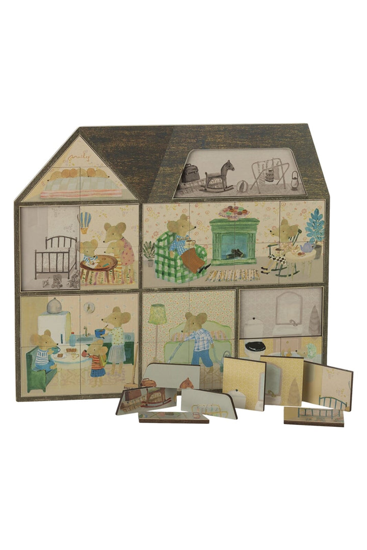 Maileg - Mouse Hole Farmhouse Puslespil - Onesize Legetøj 