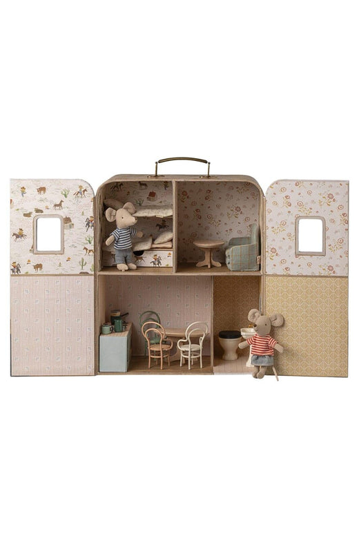 Maileg - Suitcasa, Lillesøster Og Lillebror Mus - Littlesister/Brother Legetøj 