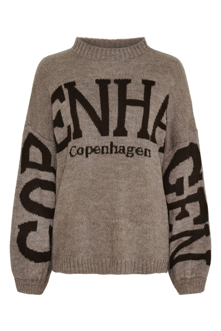 Marta Du Chateau - Mdcaria Knit 8111 - Dark Fango/Moro Strikbluser 