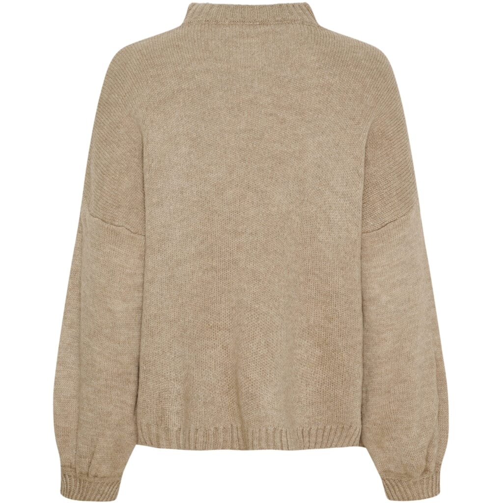 Marta Du Chateau - Mdcaria Knit 8111 - Fango/Beige Strikbluser 