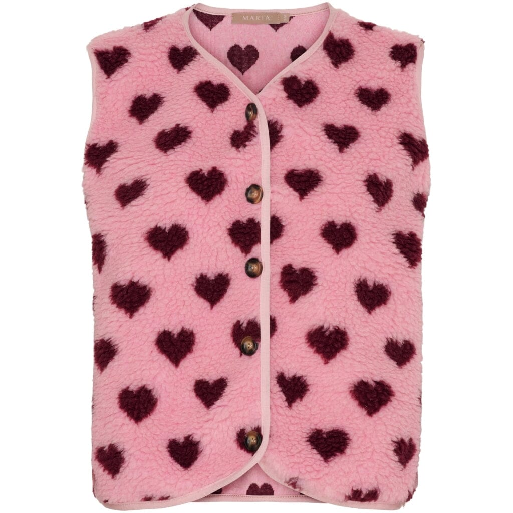 Marta Du Chateau - Mdcdahlia Vest 25710 - Rosa/Bordeaux Veste 