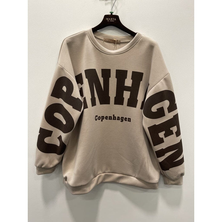 Marta Du Chateau - Mdchibiscus Sweatshirt 22659 - Beige New Sweatshirts 