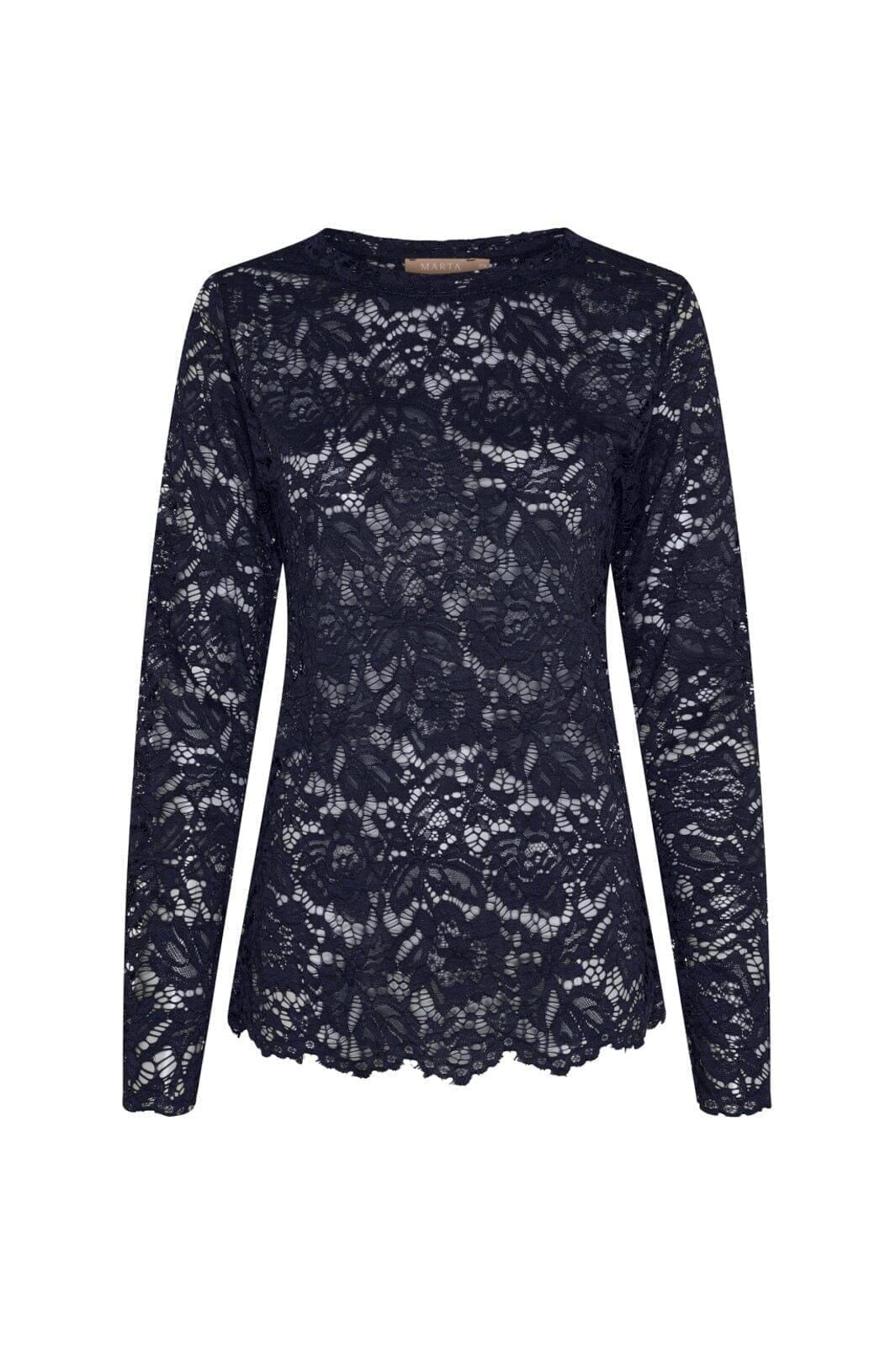 Marta Du Chateau - Mdcmilley Ls Tee 7707 - Navy