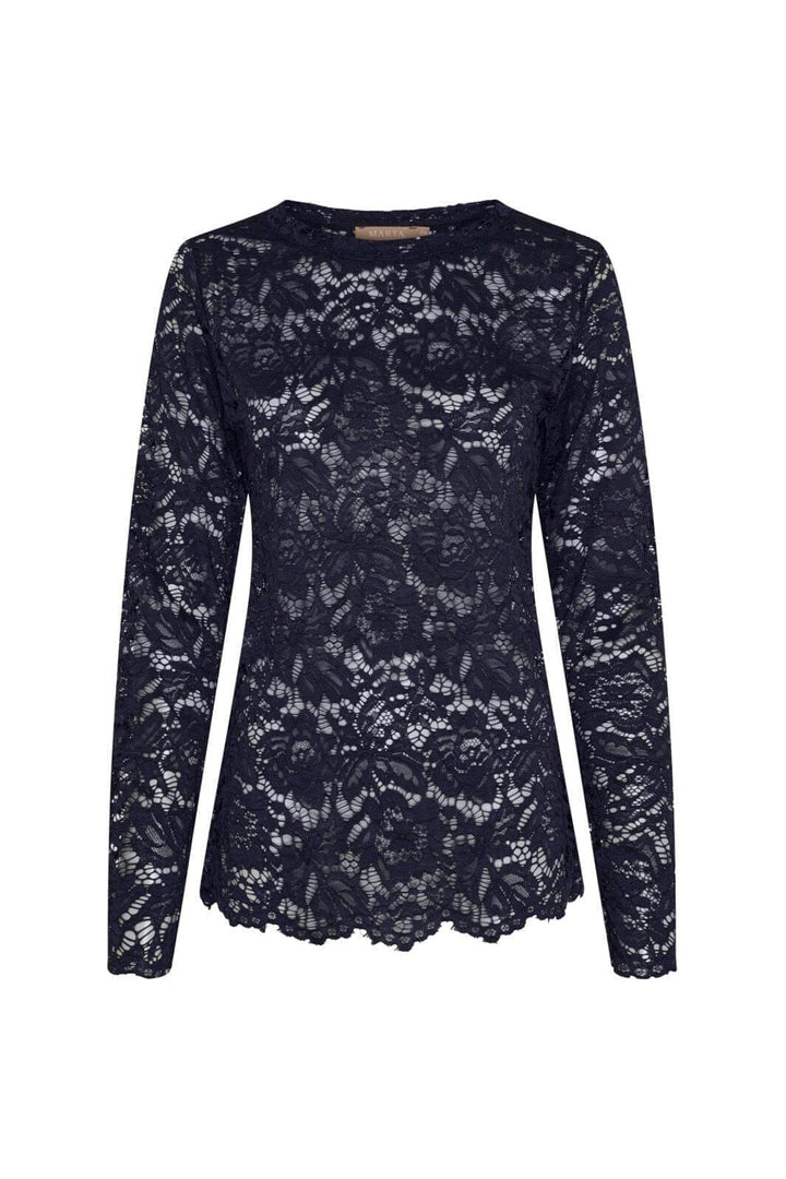 Marta Du Chateau - Mdcmilley Ls Tee 7707 - Navy