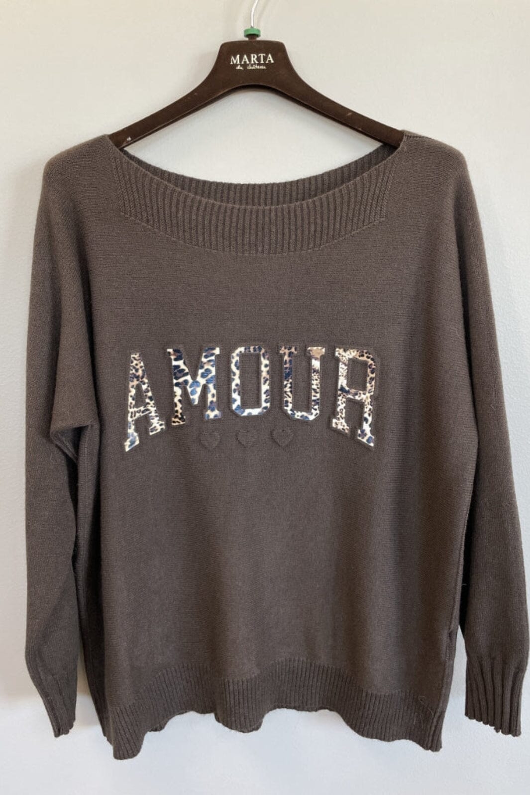 Marta Du Chateau - Mdcmiretta Knit 95111 - Moro/Leo Strikbluser 