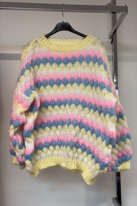 Marta Du Chateau - Mdcmy Knit 9660 - Yellow Strikbluser 