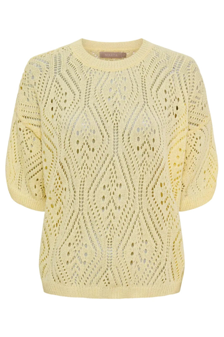 Marta Du Chateau - Mdcvina Knit 6592 - Yellow Strikbluser 