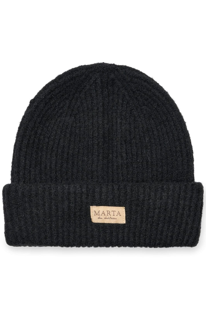 Marta Du Chateau - Rib Beanie Hat - 151512 Black Huer 