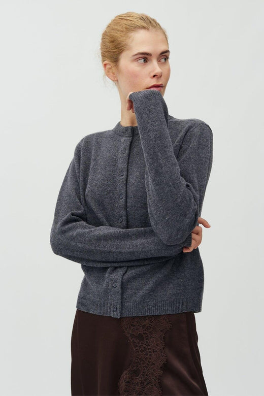 MbyM - Averie-M 63930980 - 671 - Dark Grey Melange Strikbluser 