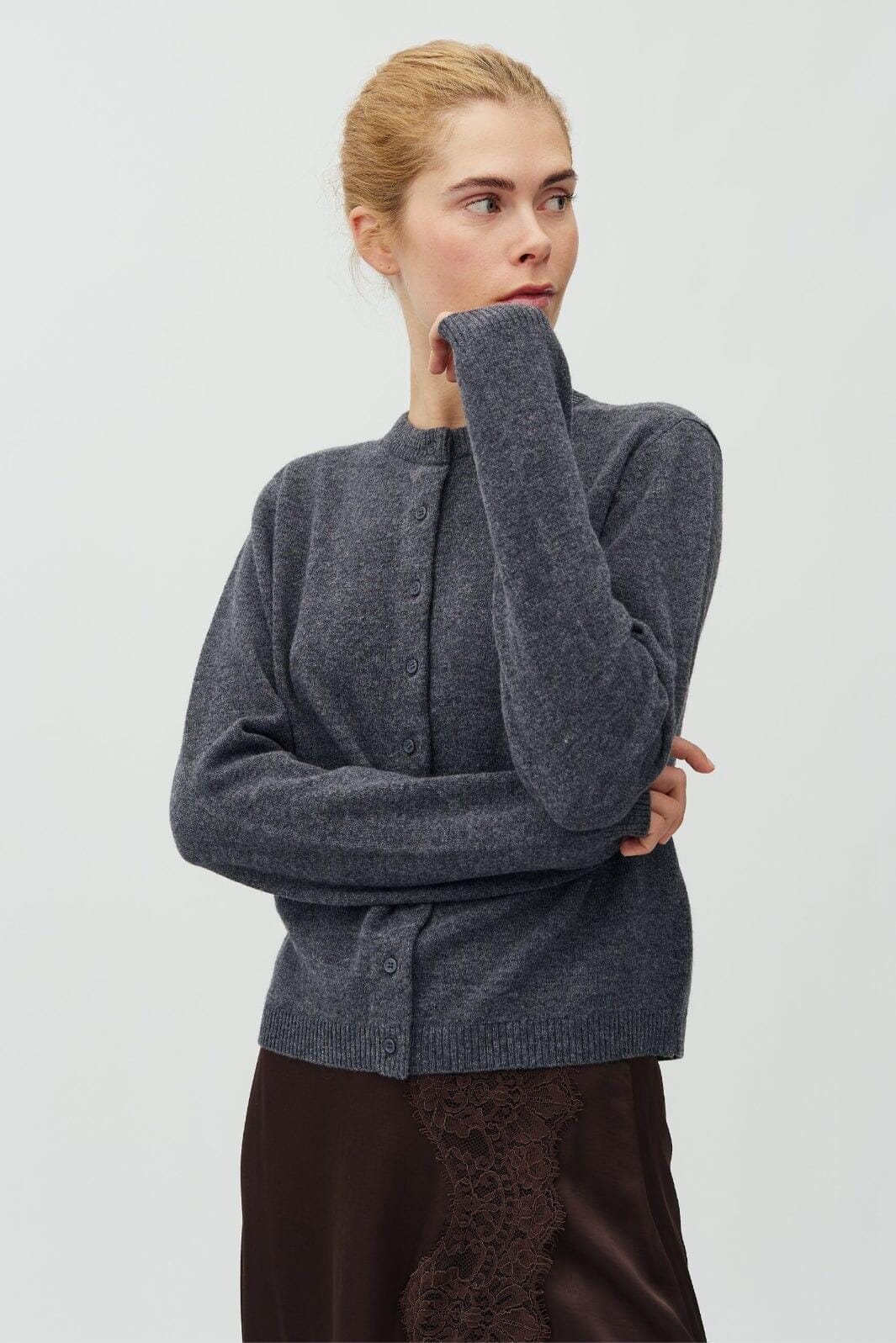 MbyM - Averie-M 63930980 - 671 - Dark Grey Melange Strikbluser 