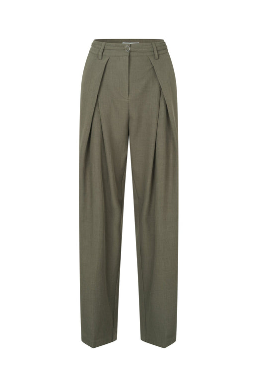 MbyM - Christiana Pl-M 61371551 - C42 - Olive Melange Bukser 