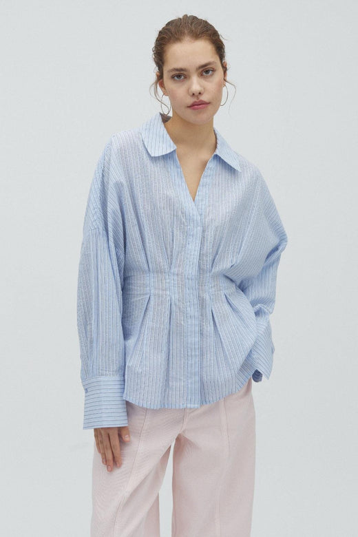 MbyM - Isidor-M 63481221 - U42 - Light Blue White Stripe Skjorter 