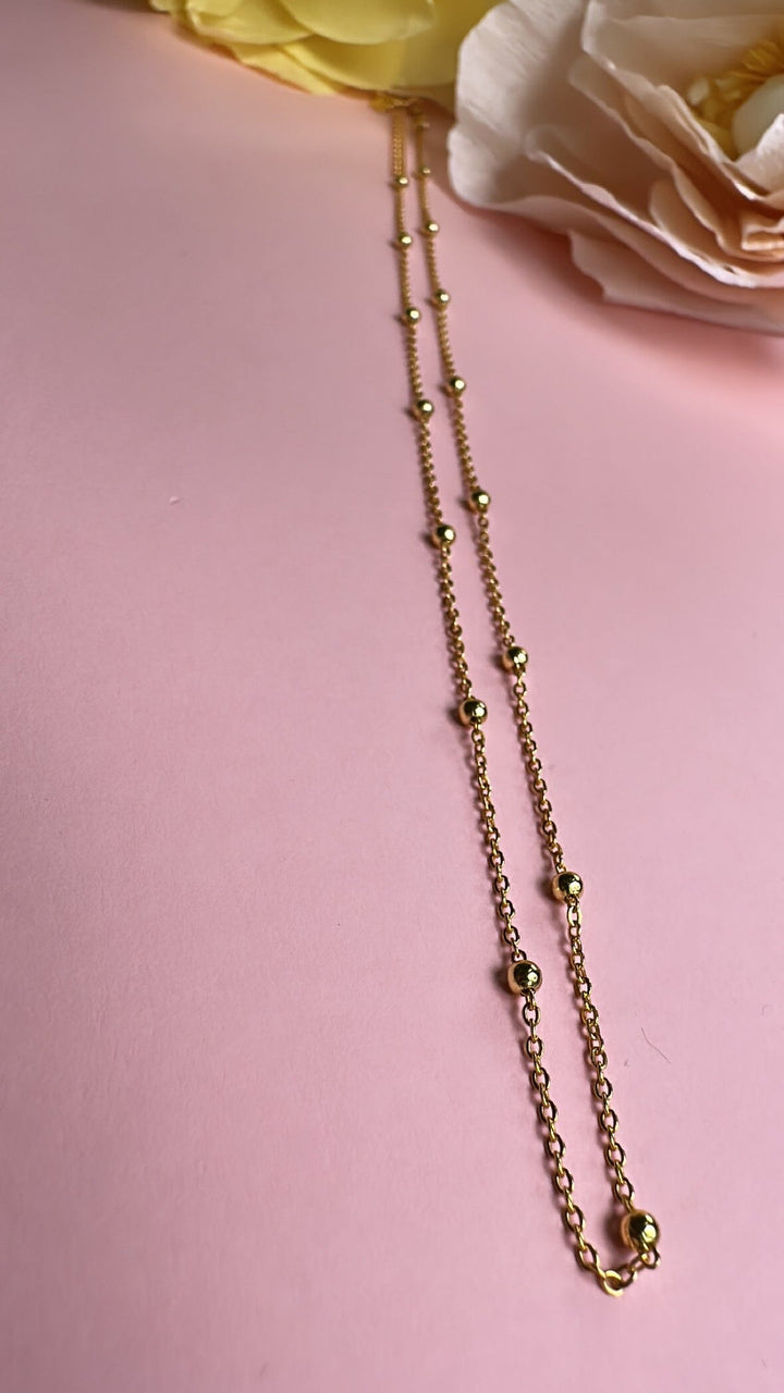 Mellow Moon - Ball Necklace 3 - Golden Halskæder 
