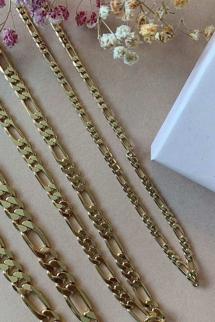 Mellow Moon - Figaro kæde - Guld Halskæder 