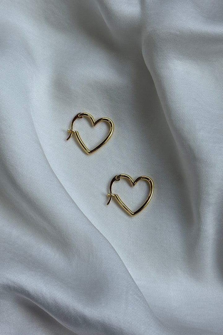 Mellow Moon - Heart Earring small Øreringe 