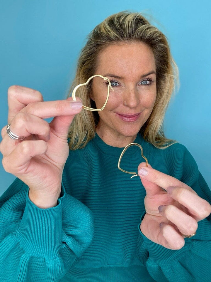 Mellow Moon - Hjerte Øreringe - (1 par) Øreringe 