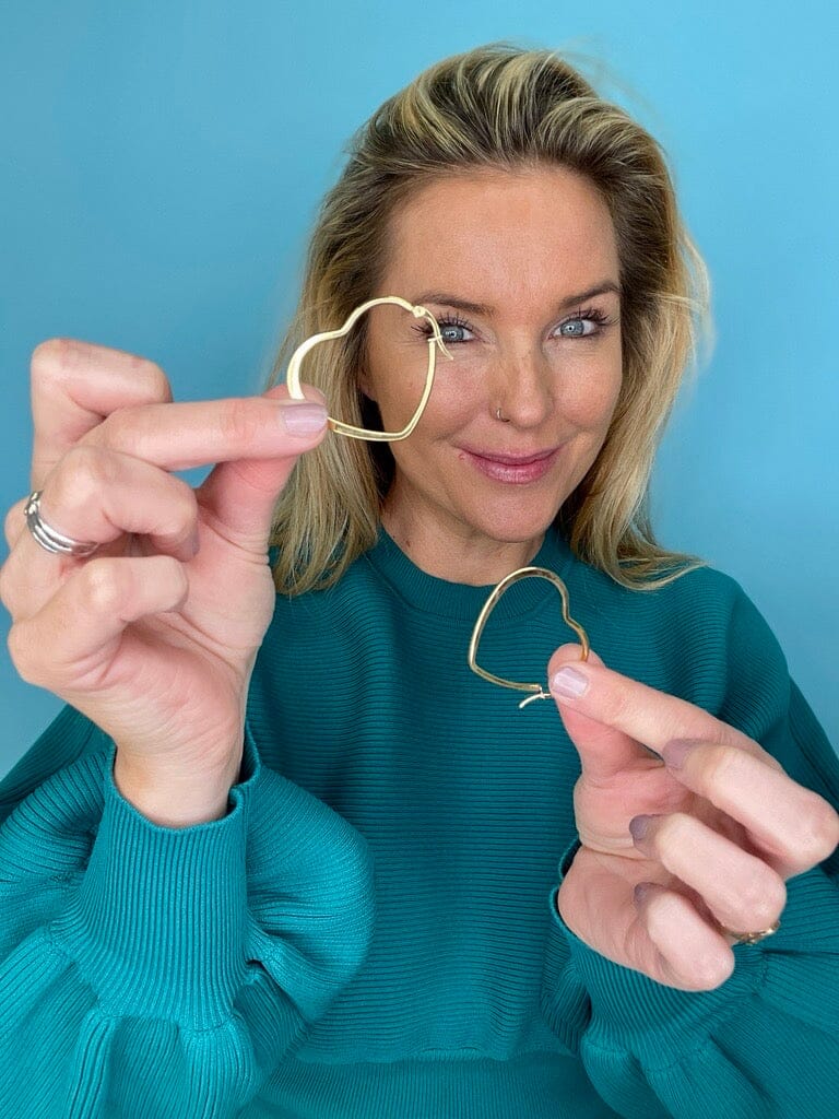 Mellow Moon - Hjerte Øreringe - (1 par) Øreringe 