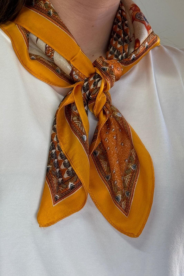 Mellow Moon - Indian Polyester Scarf ECHARPE4220021 - Orange Tørklæder 