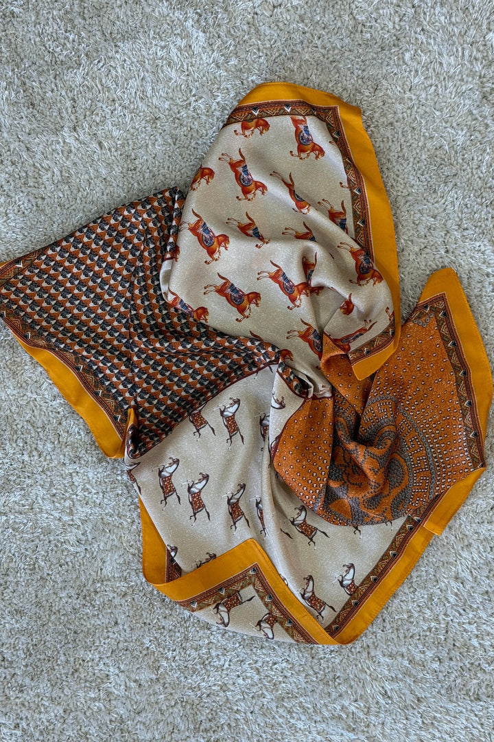 Mellow Moon - Indian Polyester Scarf ECHARPE4220021 - Orange Tørklæder 