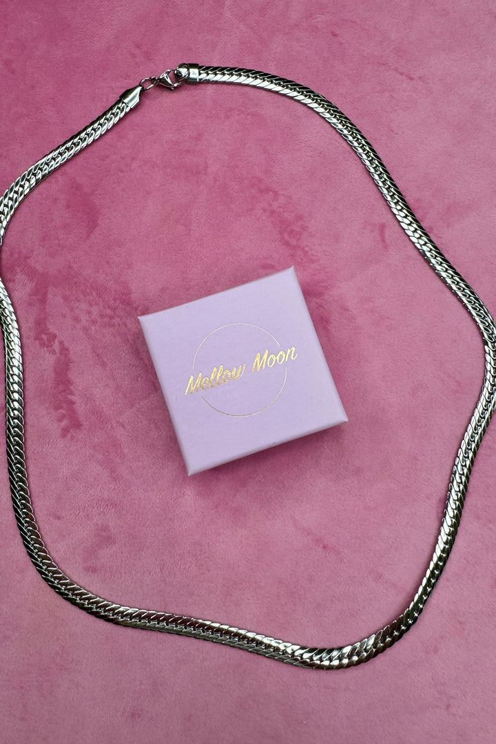 Mellow Moon - Snake Mesh Necklace Colh Serpent - Forsølvet Halskæder 