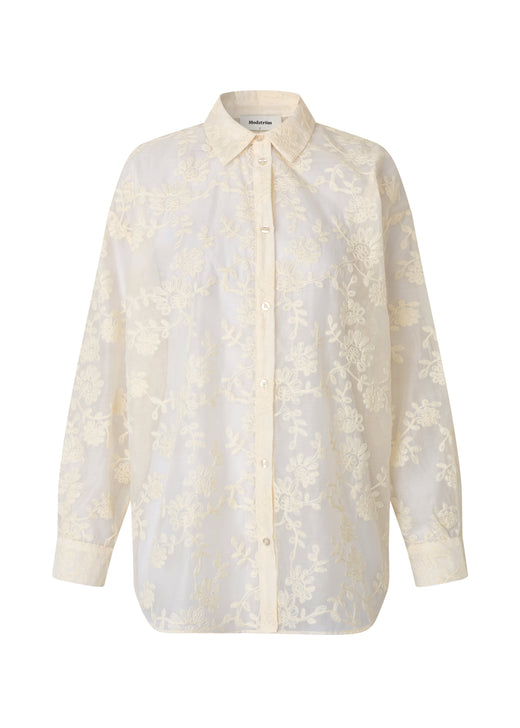 ModströM - Babaramd Long Shirt 59273 - 598 - Vanilla Cream Skjorter 