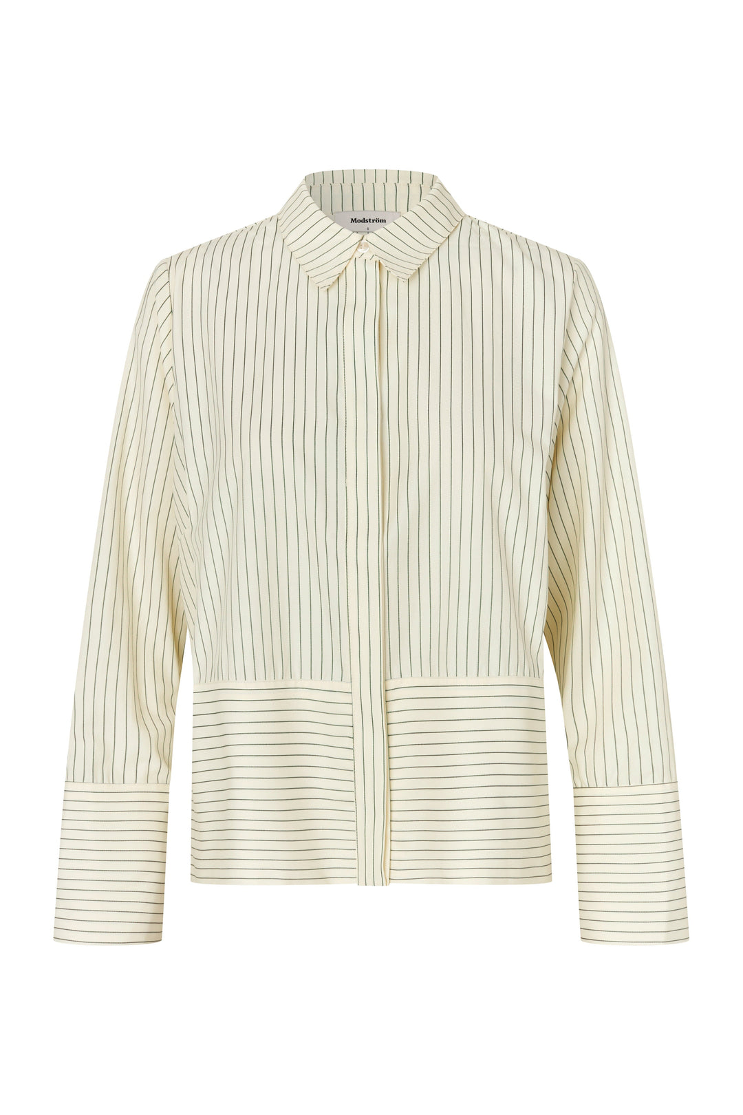 ModströM - Brodiemd Shirt 59255 - 12062 - Lime Pinstripe Skjorter 